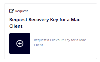 MyIT Request Recovery Key for a Mac Client tile
